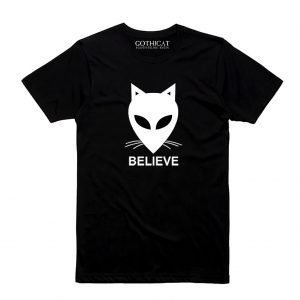 Alien Cat Believe - T-shirt