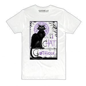 Le Chat Gothique - White - T-shirt