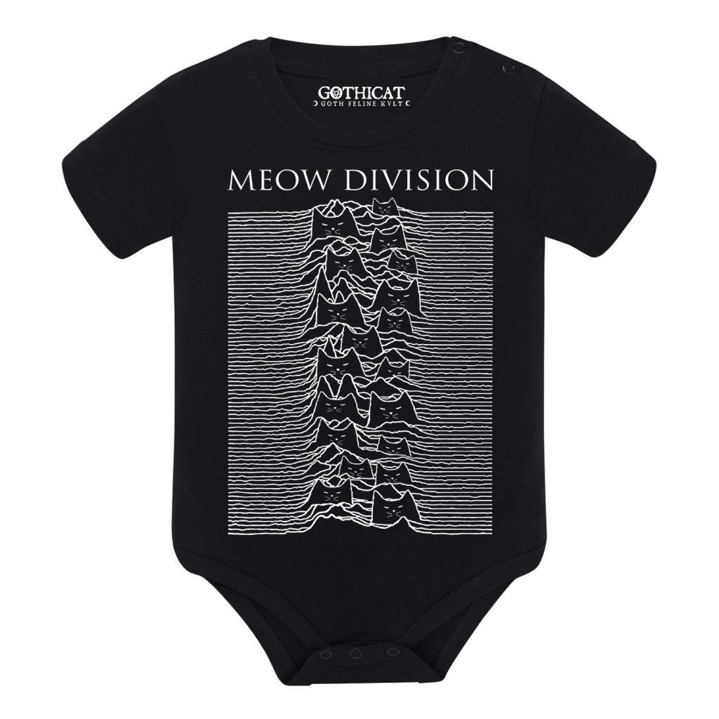 Meow Division Unknown Pleasures Cat T Shirt Meow Division – Baby