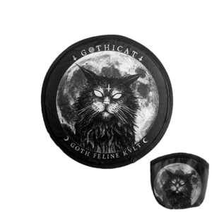 Gothicat - Folding Handfan 25cm round with pochet